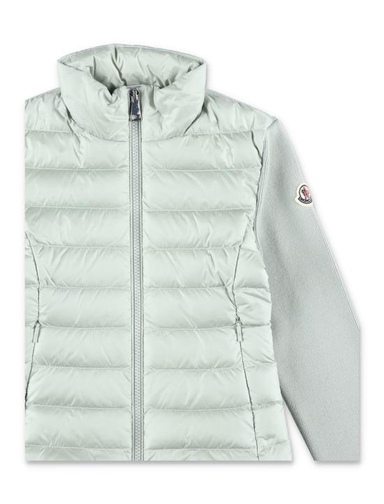  [키즈] 몽클레어 풀오버 키즈 패딩 앞면 울 가디건 그린 - MONCLER