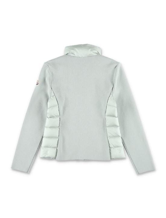  [키즈] 몽클레어 풀오버 키즈 패딩 앞면 울 가디건 그린 - MONCLER