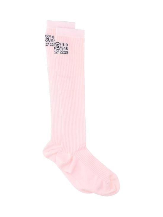  MM6 메종마르지엘라 양말 Mm6 메종 마르지엘라 숫자  핑크