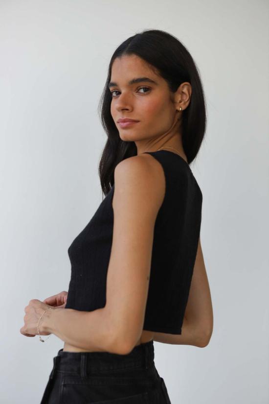  칼라한 니트웨어 민소매 티셔츠 네리사 포인텔 탱크 - CALLAHAN KNITWEAR