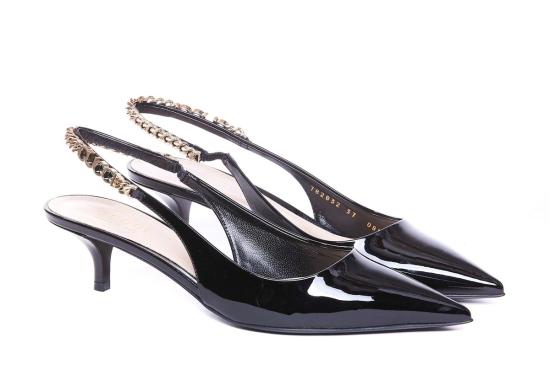  구찌 힐/펌프스 시뇨리아 슬링백 힐 네로네로 - GUCCI