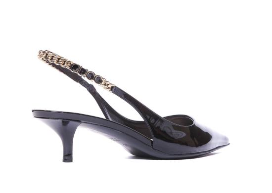  구찌 힐/펌프스 시뇨리아 슬링백 힐 네로네로 - GUCCI