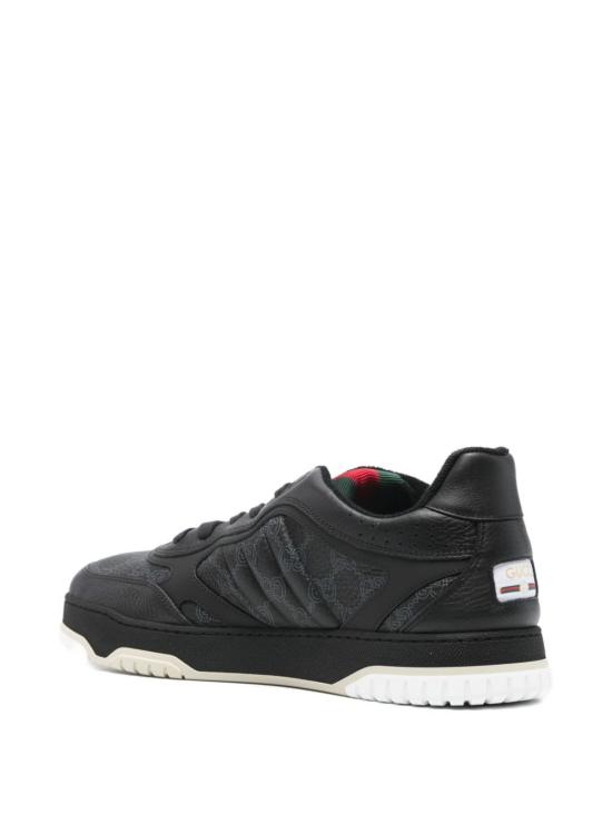  구찌 스니커즈 리 웹 가죽  블랙 - GUCCI
