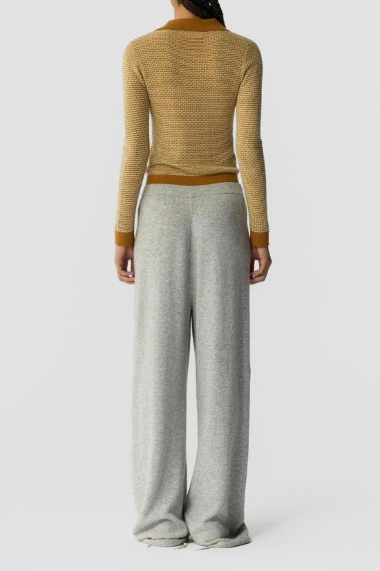  게스트 인 레지던스 긴팔 티셔츠 피케 수축 긴팔 폴로 캐시미어 폴로 스웨이드 - GUEST IN RESIDENCE