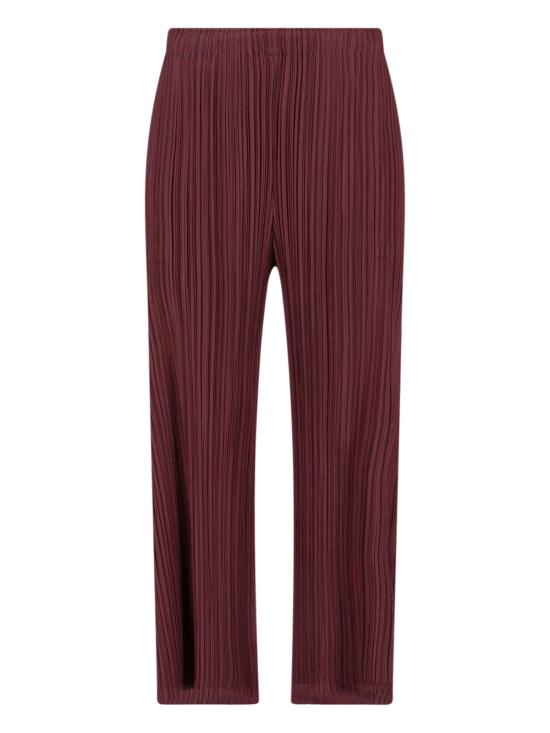 26SS 플리츠플리즈 스트레이트 팬츠 PP66JF115 84 Red