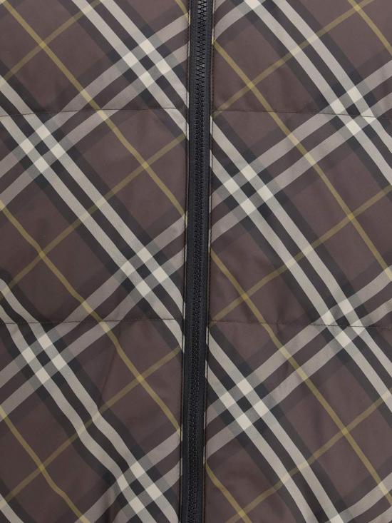  버버리 봄버 자켓 리버서블 체크 스노든 패딩 재킷 트러플 - BURBERRY