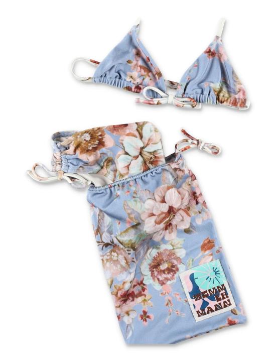  [키즈] 짐머만 비키니 키즈  어웨이큰 트라이앵글 비키니 데님 플로럴 - ZIMMERMANN