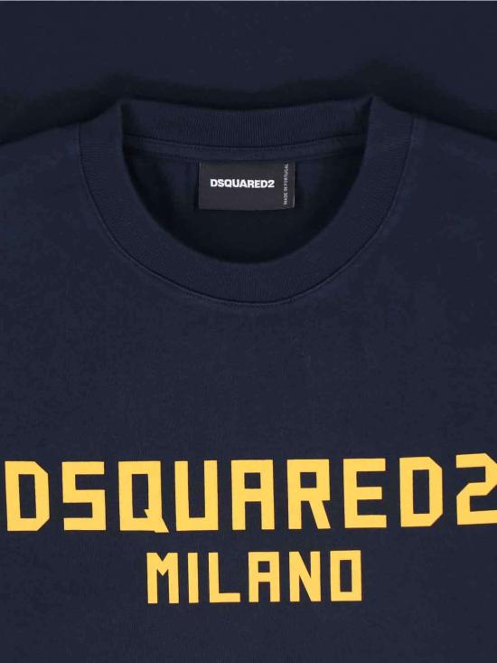  디스퀘어드2 반팔 티셔츠 Dsquared2 로고 티셔츠 블루 - DSQUARED2