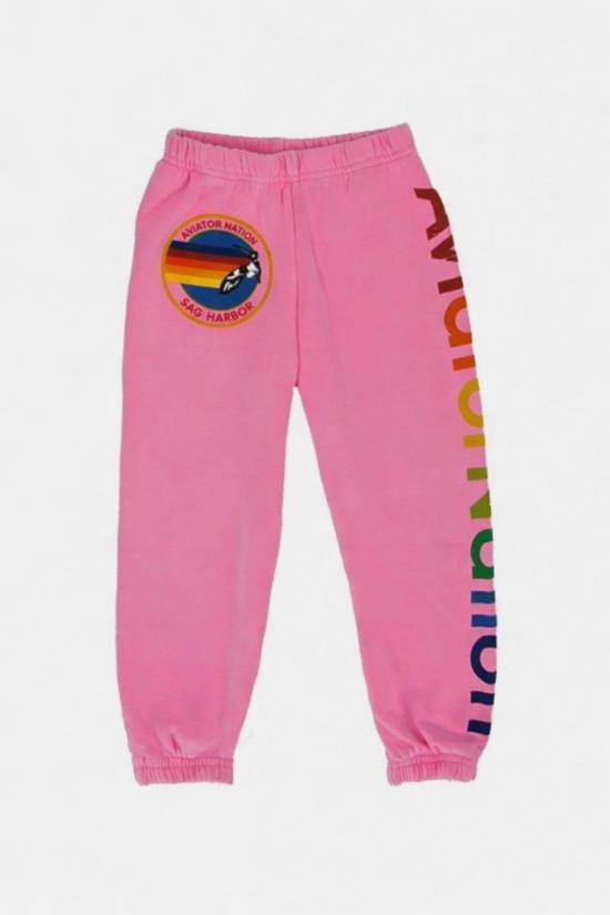  [키즈] 블루&크림 트레이닝/조거 팬츠 키즈  사그 하버 시그니처 스웨트