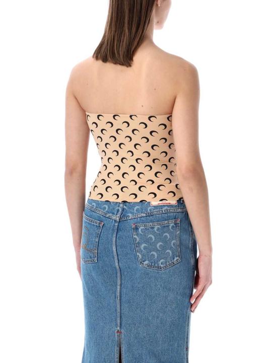  마린세르 민소매 티셔츠 마린 세르 리사이클드 문 튜브탑 탄 블랙 문 - MARINE SERRE