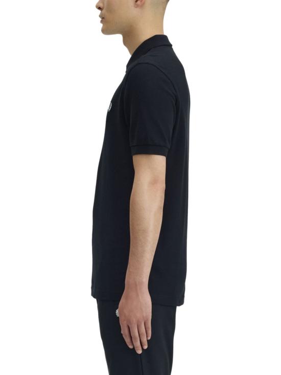  프레드페리 폴로 티셔츠 프레드 페리 로고 폴로 셔츠 블랙 - FRED PERRY