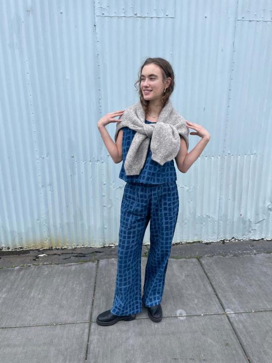  해피 프렌치 갱 스트레이트 팬츠 오마르 빅 스퀘어 팬츠 인디고 - HAPPY FRENCH GANG