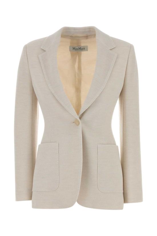  막스마라 수트 자켓 Max Mara 샌드 저지 Utilita Blazer Avorio
