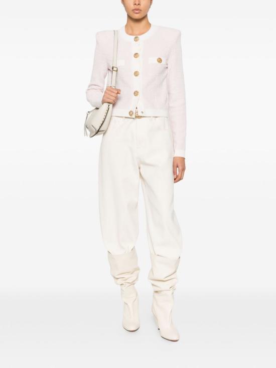  발망 가디건 트위드  핑크 - BALMAIN