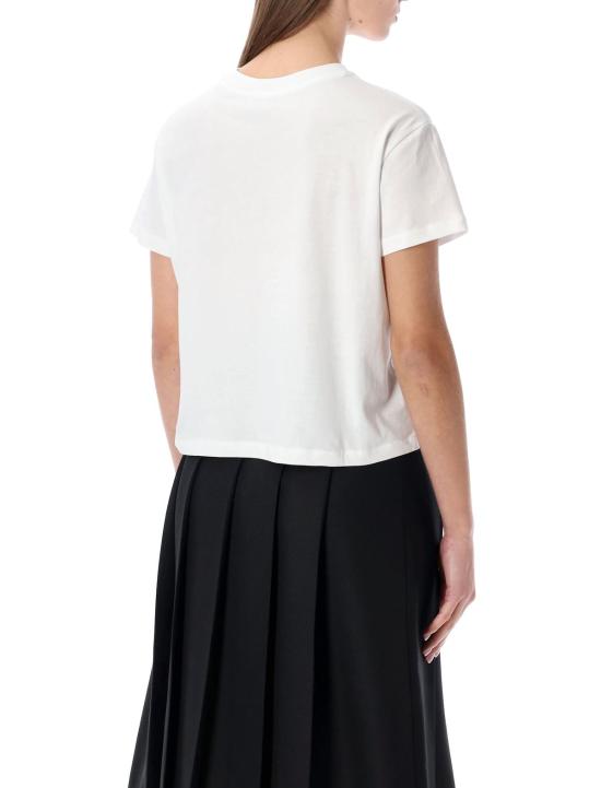  아페쎄 반팔 티셔츠 A.P.C. 루 마담 헤비 코튼 박시 티셔츠 화이트 다크 네이비 - A.P.C.