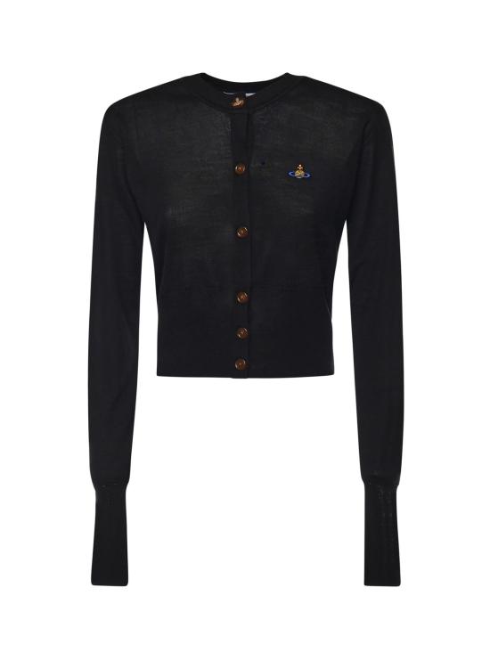  비비안웨스트우드 가디건 비비안 웨스트우드 비아 로고 카디건 블랙
