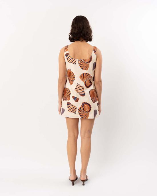  사이먼밀러 숏 원피스 사이먼 밀러 사하라 린넨 미니 드레스 내추럴 쉘 - SIMONMILLER