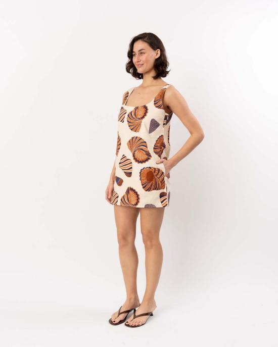  사이먼밀러 숏 원피스 사이먼 밀러 사하라 린넨 미니 드레스 내추럴 쉘 - SIMONMILLER