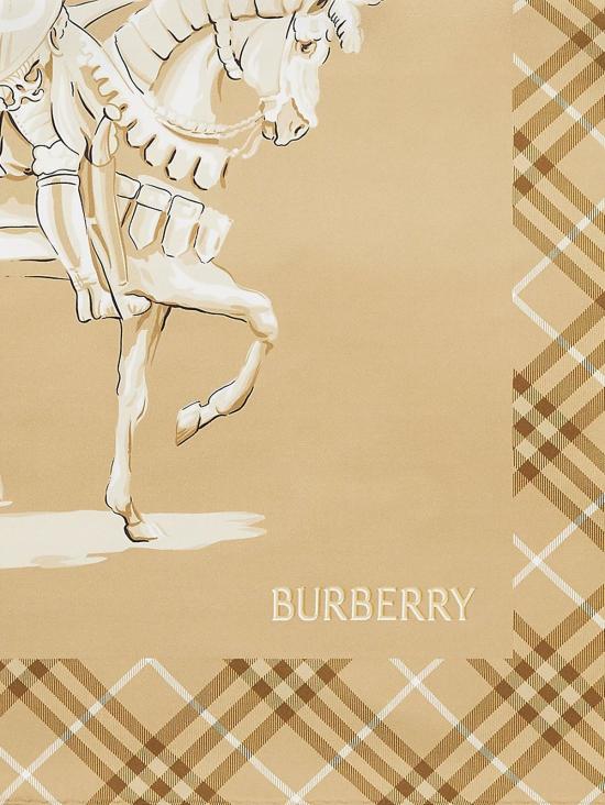  버버리 머플러/스카프 풀라드 인 세타 스카프 핀치베이지 - BURBERRY