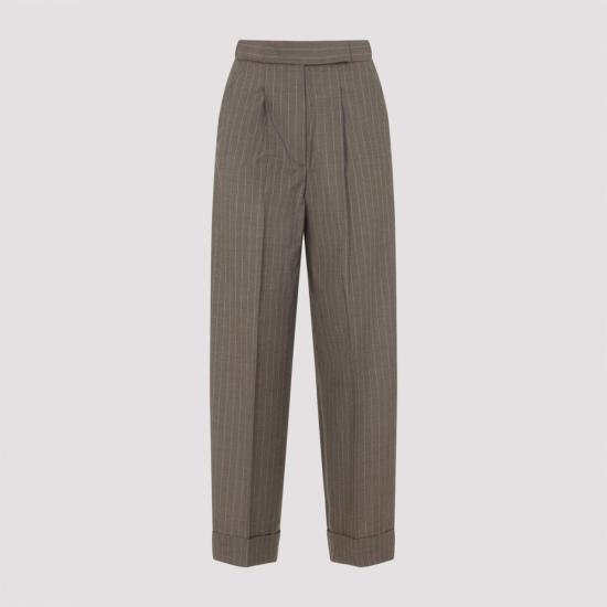  막스마라 스트레이트 팬츠 Max Mara 마네타  세이블 스쿠로 - MAX MARA