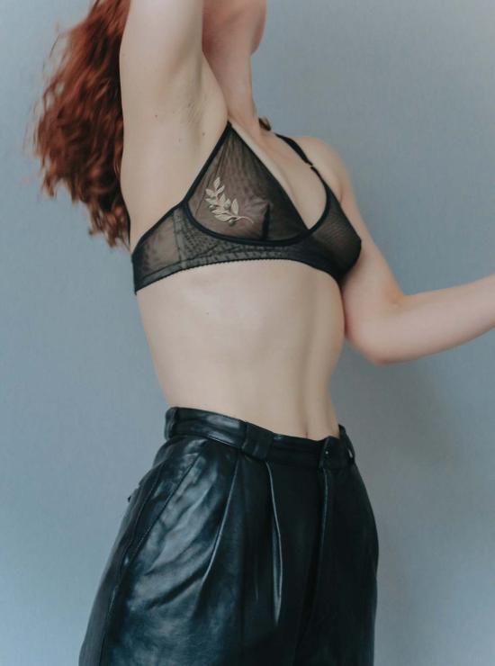  로레트 란제리 브라 올림피아 크로스 오버  블랙 - LORETTE LINGERIE