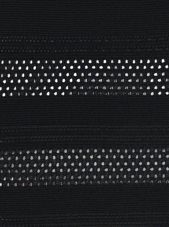  트윈셋 미디 스커트 러플 펀칭 울 혼방  블랙 - TWINSET