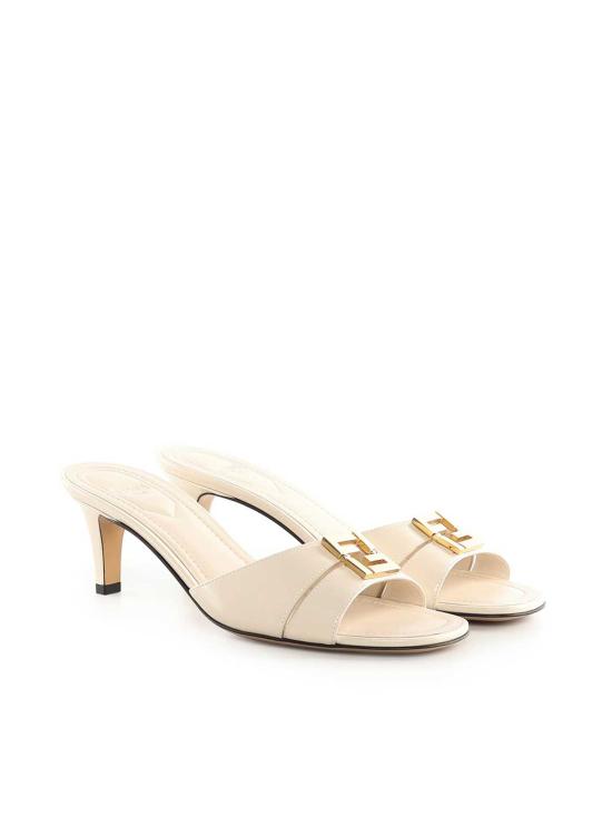  펜디 샌들 폴드 가죽  화이트 - FENDI