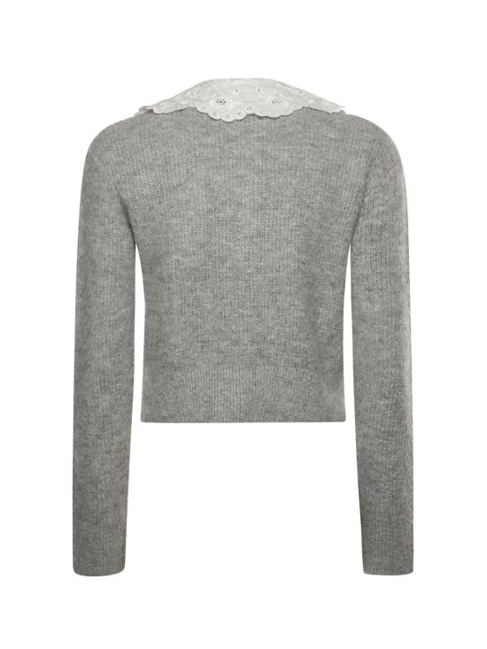  셀프 포트레이트 가디건 레이스 칼라 카디건 (그레이) - SELF PORTRAIT