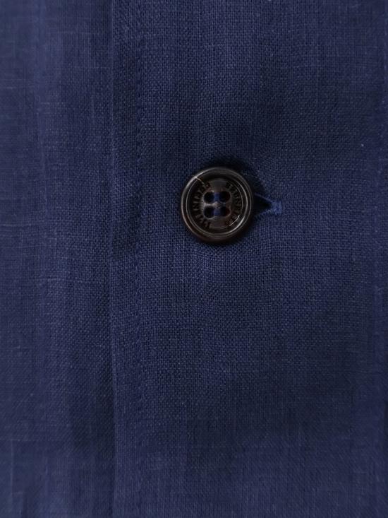  브루넬로 쿠치넬리 긴팔 셔츠 Brunello Cucinelli 이지핏 리넨 셔츠 블루 - BRUNELLO CUCINELLI