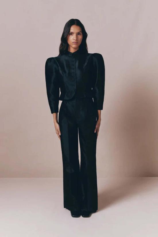  데스트리 크롭 팬츠 요시토모 스마트 팬츠 블랙