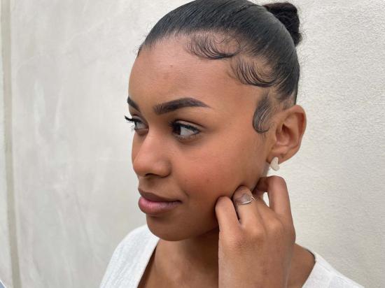  해피 프렌치 갱 반지 아쿠아 링 실버