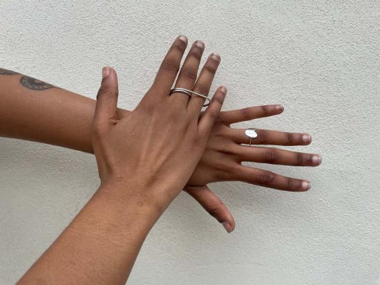  해피 프렌치 갱 반지 아쿠아 링 실버 - HAPPY FRENCH GANG