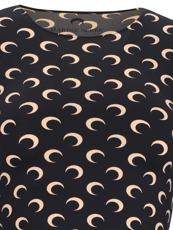 26SS 마린세르 크레센트 문 프린트 긴팔 티셔츠 WTS006A CJER0001 IT99 Black - MARINE SERRE