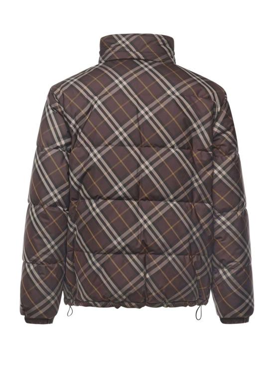  버버리 패딩 스노든 체크 다운 재킷 트러플 브라운 - BURBERRY
