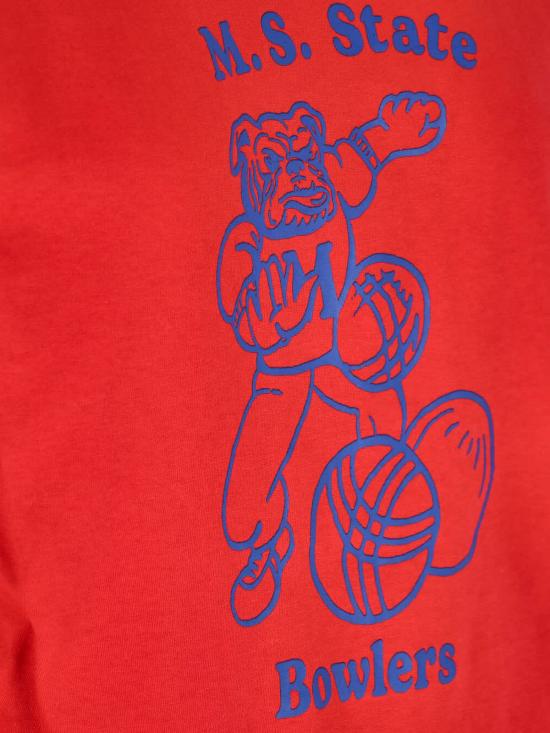  마르지엘라 반팔 티셔츠 메종  로고 티셔츠 레드 - MAISON MARGIELA