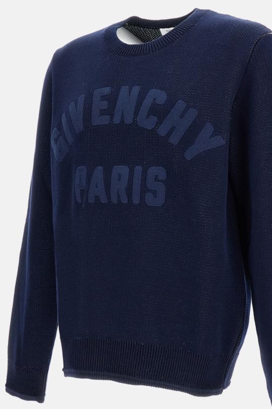  지방시 스웨터 오토만 디테일 크루넥  블루 - GIVENCHY