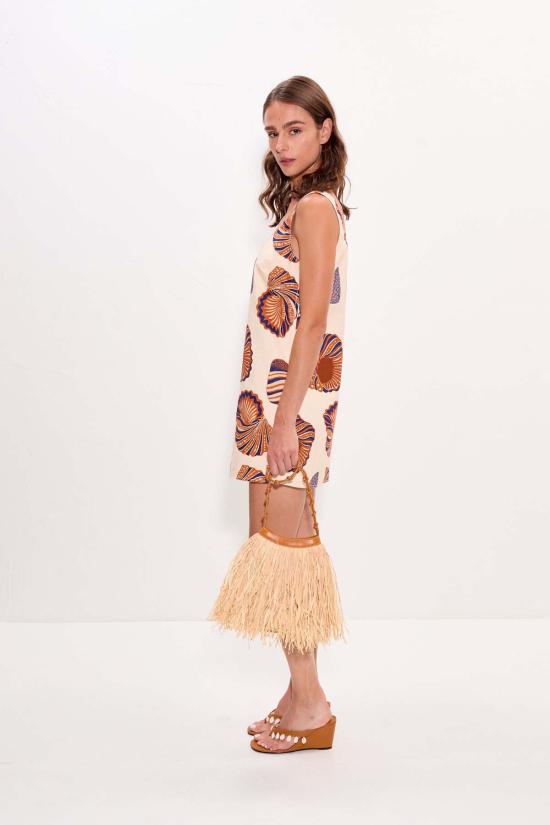  사이먼밀러 숏 원피스 사이먼 밀러 사하라 린넨 미니 드레스 내추럴 쉘 - SIMONMILLER