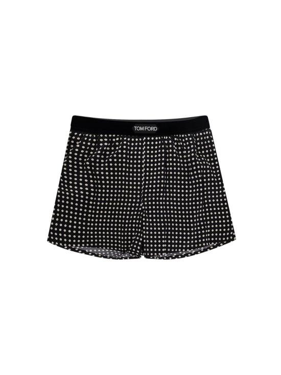  톰포드 숏팬츠 톰 포드 실크 복서 블랙/크림