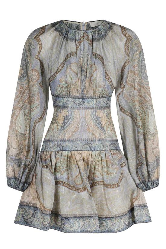  짐머만 미디 원피스 원더러스트 미니 드레스 태피스트리 블루 멀티