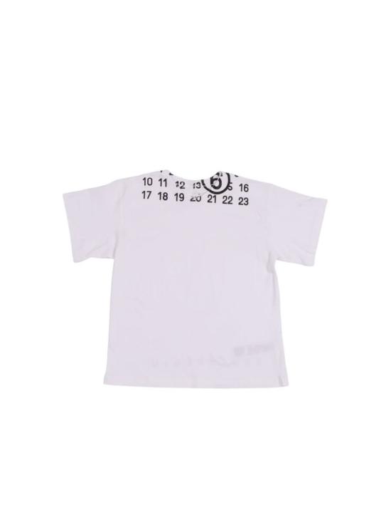  [키즈] MM6 메종마르지엘라 티셔츠 키즈 MM6 메종 마르지엘라 로고 티셔츠 화이트