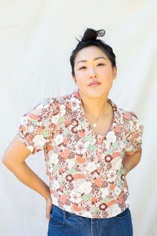  머틀 블라우스 할로우  테라코타 로즈 - MYRTLE