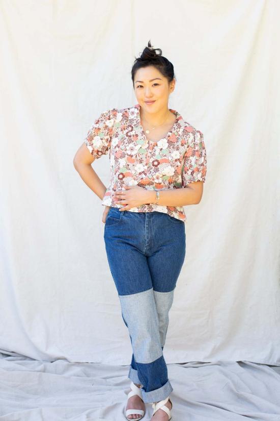  머틀 블라우스 할로우  테라코타 로즈 - MYRTLE