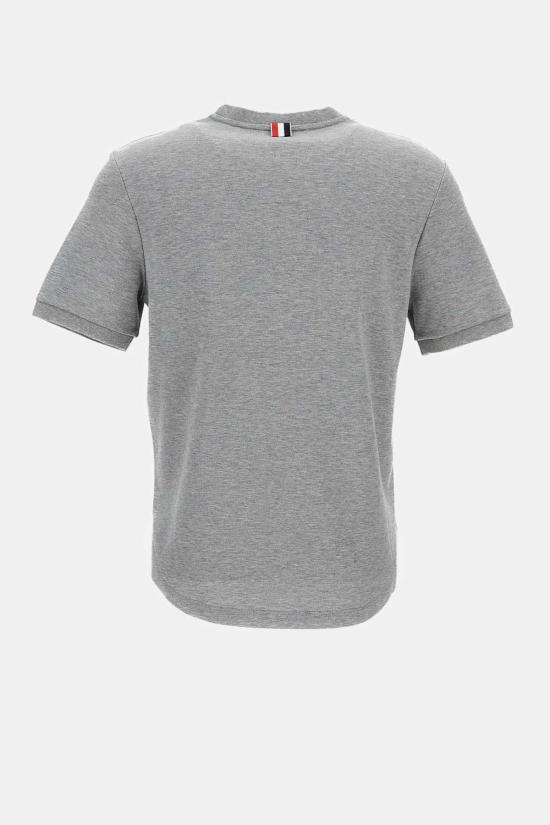  톰브라운 반팔 티셔츠 톰 브라운 코튼 밀라노 포켓 티셔츠 그레이 - THOM BROWNE