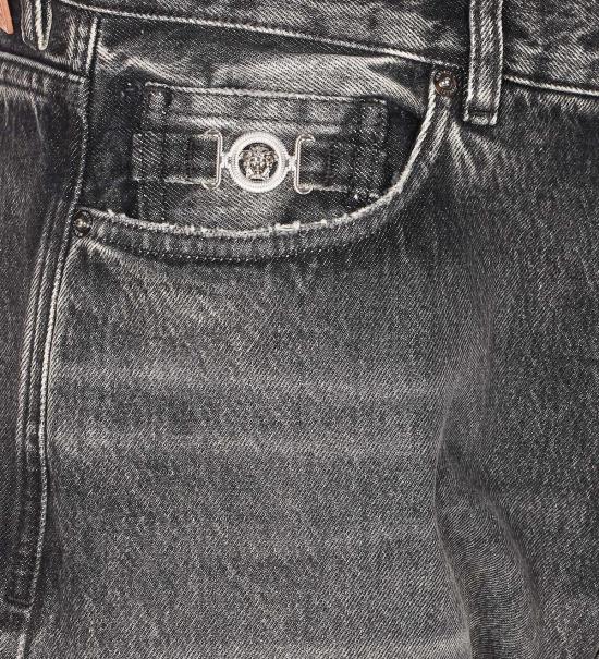  베르사체 데님 팬츠 루즈핏 진 그레이 - VERSACE