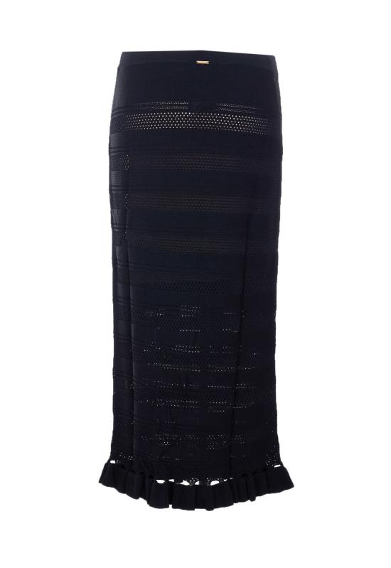  트윈셋 롱 스커트 블랙 - TWINSET