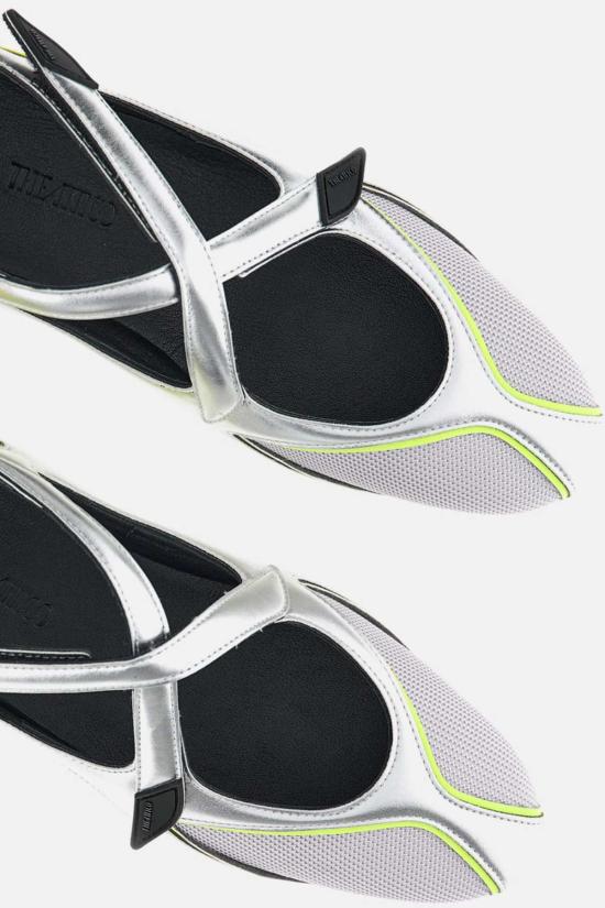  디 아티코 플랫 슈즈 아티코 플로어 01 발레리나 플랫 실버 - THE ATTICO