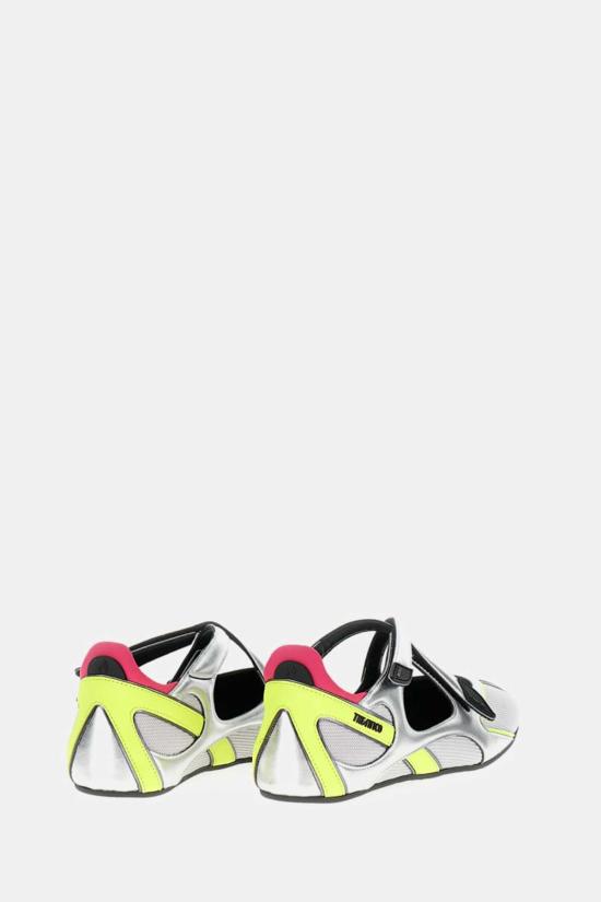  디 아티코 플랫 슈즈 아티코 플로어 01 발레리나 플랫 실버 - THE ATTICO