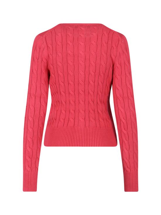 26SS 폴로 랄프로렌 폴로 자수 케이블 니트 가디건 211 971868 503 Red - POLO RALPH LAUREN