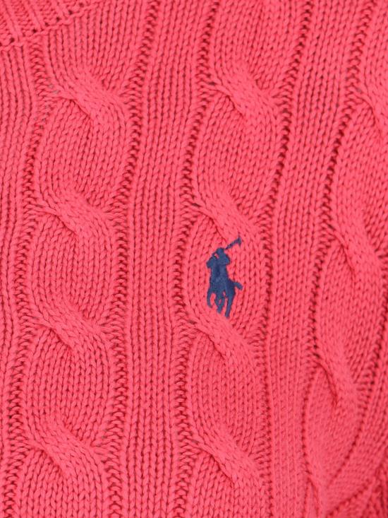 26SS 폴로 랄프로렌 폴로 자수 케이블 니트 가디건 211 971868 503 Red - POLO RALPH LAUREN