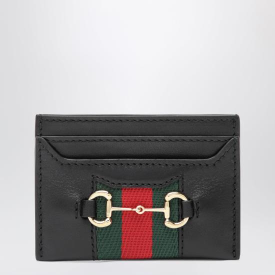 26SS 구찌 홀스빗 웹 카드 케이스 867122AAGF7 Black